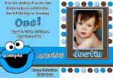 Cookie Monster 1st Birthday Invitations Cookie Monster Birthday Invitations