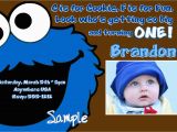 Cookie Monster Birthday Invites Cookie Monster Birthday Invitations Digital Printable File
