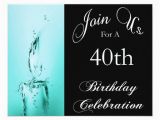 Cool 40th Birthday Invitations 40th Birthday Party Personalized Invitation Zazzle