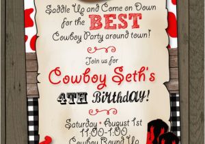 Cowboys Invitations Birthday Party Cowboy Birthday Party Invitation Cowboy Invitation Digital