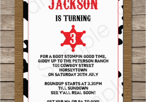 Cowboys Invitations Birthday Party Cowboy Party Invitations Template Birthday Party