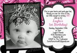 Cowgirl 1st Birthday Invitations Little Cowgirl Birthday Invitation Pink by