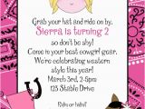 Cowgirl Birthday Invitation Wording Pink Cowgirl Bandana Birthday Invitation Printable or Printed