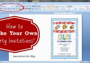 Create Birthday Invitation Free How to Make Your Own Party Invitations Just A Girl and