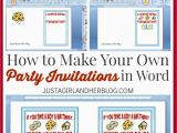 Create My Own Birthday Invitations for Free How to Make Your Own Party Invitations Just A Girl and