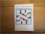 Crossword Birthday Card Crossword Puzzle Birthday Card Blue Polka Dot