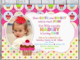 Cupcake First Birthday Invitations Cupcake Birthday Invitations Ideas for Her Bagvania Free