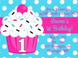 Cupcake First Birthday Invitations Cupcake Invitations 1st Birthday Cupcake themed 1st