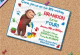 Curious George 1st Birthday Invitations Curious George Birthday Invitation Birthday Invite 1st