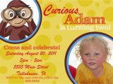 Curious George Photo Birthday Invitations Chandeliers Pendant Lights