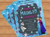 Custom Birthday Invitations with Photo Frozen Birthday Invitation Custom Invitation