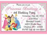Custom Disney Princess Birthday Invitations Disney Princess Custom Birthday Invitations 6 99 Picclick