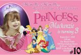 Custom Disney Princess Birthday Invitations Free Printable Personalized Disney Princess Birthday