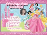 Custom Disney Princess Birthday Invitations Personalized Disney Princesses Birthday Party Invitations