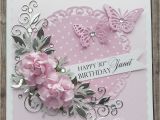 Custom Made Birthday Cards Online Beautiful Handmade Birthday Card In Pink White and Silver