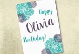 Custom Made Birthday Cards Printable Personalized Printable Birthday Card 5×7 by