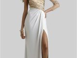 Custom Made Birthday Dresses Elegant Sheath Chiffon Prom Dresses 2015 One Shoulder