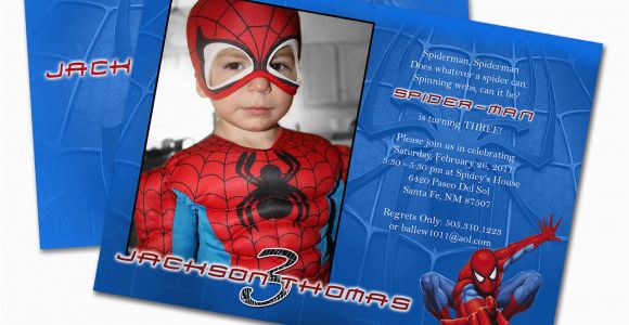 Custom Spiderman Birthday Invitations Spiderman Custom Photo Birthday Invitation by Hullaballew