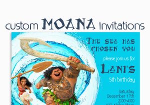 Customized Birthday Invites Moana Birthday Invitation Custom Hawaiian Princess Party