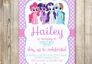 Customized Birthday Invites My Little Pony Personalized Birthday Invitations