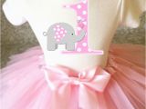 Cute 1st Birthday Girl Outfits Grey Pink Elephant Cute Baby Girl 1st First Birthday Tutu