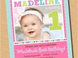 Cute 1st Birthday Invitation Wording Cute as A button First Birthday Party Invitation