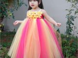 Cute Birthday Dresses for Girls Aliexpress Com Buy Rainbow Hot Pink Yellow Flower Girl