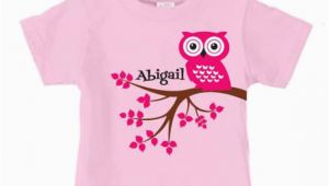 Cute Birthday Girl Shirts Personalized Cute Owl T Shirt for Girls Birthday Shirt for