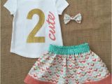 Cute Outfits for Birthday Girl Girls 2nd Birthday Outfit Girls 2 Cute Birthday