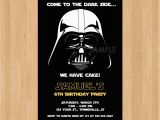 Darth Vader Birthday Invitations Darth Vader Invitation Star Wars Birthday Invitation Star