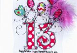 Daughter 13th Birthday Card Card Age 13th Birthday Pink Balloons Card Ideas