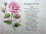 Daughter In Law Birthday Cards Verses Daughter In Law Personalized Poem Ideal Birthday Present