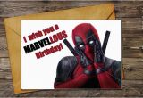 Deadpool Happy Birthday Card Deadpool Birthday Card Printable Greeting Card Instant