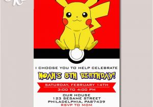 Digital Invitation Card for Birthday 25 Best Ideas About Pokemon Birthday Card On Pinterest