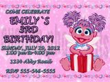 Digital Invitation Card for Birthday Personalized Sesame Street Abby Caddaby Birthday