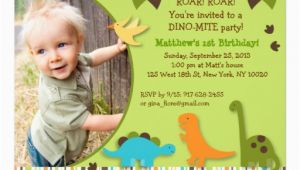 Dinosaur Photo Birthday Invitations Personalized Dinosaur Baby Invitations
