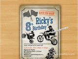 Dirt Bike Birthday Invitations Dirt Bike Invitation Motocross Birthday Invitation for Any