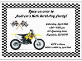 Dirt Bike Birthday Party Invitations Dirt Bike Birthday Party Invitations Yellow Dirt Bike