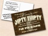 Dirty 30 Birthday Invitation Templates Dirty Thirty Birthday Invitations Best Party Ideas