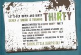 Dirty 30 Birthday Invitations Down Dirty the Dirty Thirty 30th Birthday Party Invite