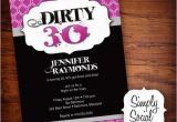 Dirty 30 Birthday Invitations Items Similar to Dirty 30 Birthday Party Invitation On Etsy