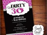 Dirty 30 Birthday Invitations Items Similar to Dirty 30 Birthday Party Invitation On Etsy