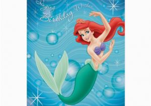 Disney Birthday Cards Online Ariel Birthday Card Disney Zazzle