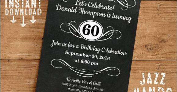 Diy 40th Birthday Invitations Vintage Adult Birthday Invitation Template Diy Printable