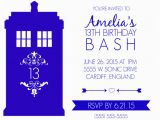 Doctor who Birthday Card Template Free Printable Doctor who Birthday Party Invitations
