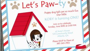 Dog themed Birthday Invitations Puppy Dog Birthday Party Invitation Printable Puppy themed