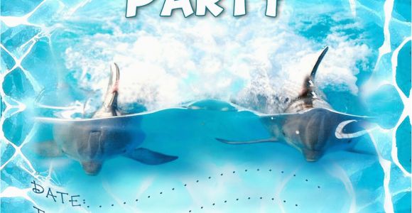 Dolphin Birthday Invitations Printable Free Kids Party Invitations Dolphin Party Invitation