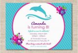 Dolphin Invitations Birthday Personalized Dolphin Birthday Party Invitations Diy Printable