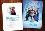 Double Sided Birthday Invitations Frozen Birthday Invitation Double Sided Set Of 15 by