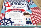 Double Sided Birthday Invitations Nautical Birthday Invitations Nautical Party Invitations